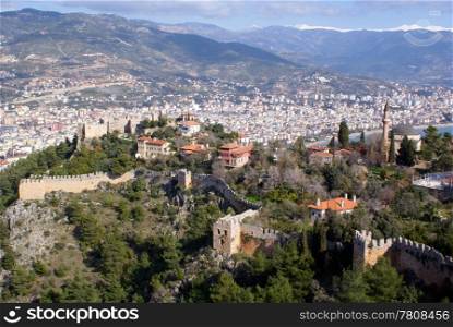 Alanya and castle on the topof hill