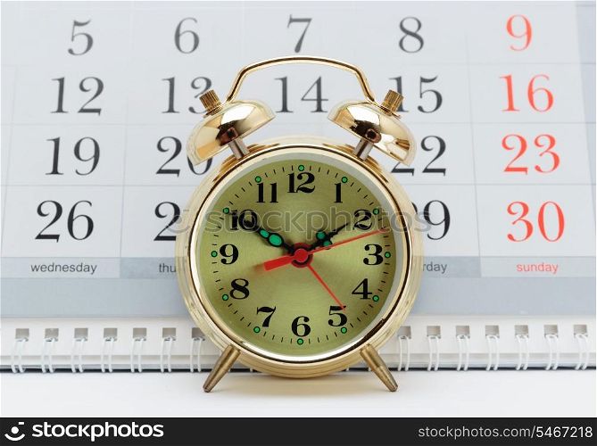 alarm clock and calendar