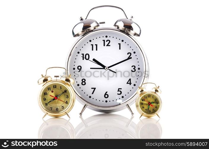 Alarm clock isolated on the white