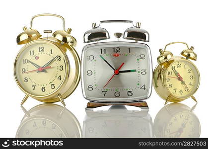 Alarm clock isolated on white