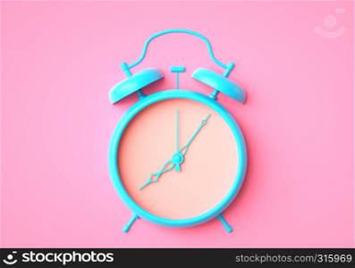 Alarm clock with no dial. 3D illustration. Alarm clock with no dial