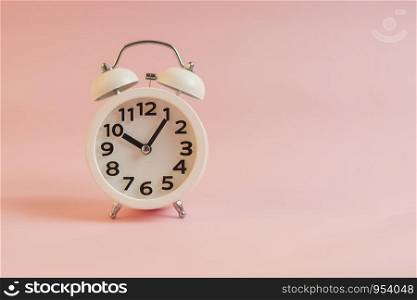 Alarm clock with pink background