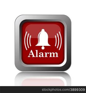 Alarm icon. Internet button on white background