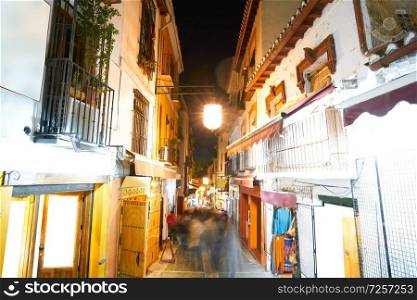 Albaicin of Granada arabic old district at sunset of Andalusia muslim Spain