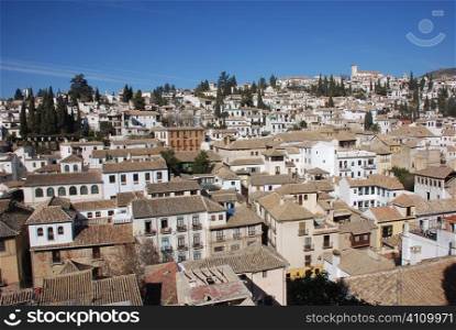 Albaicin rooftops, Granada, Andalusia, Spain,