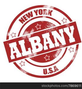 Albany stamp image with hi-res rendered artwork that could be used for any graphic design.. Albany stamp