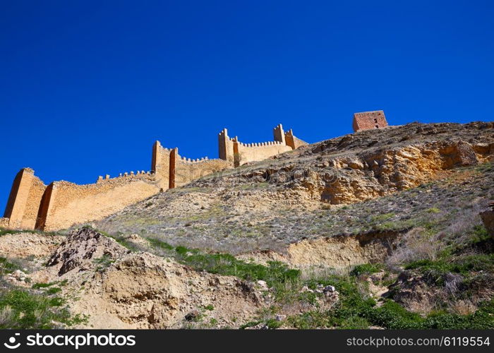 Albarracin medieval town fortress rampart village at Teruel Spain