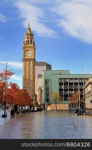 Albert Memorial Clock tower at Belfast, Northern Ireland.