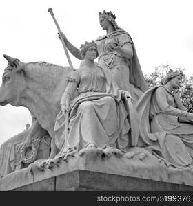 albert monument in london england kingdome and old construction