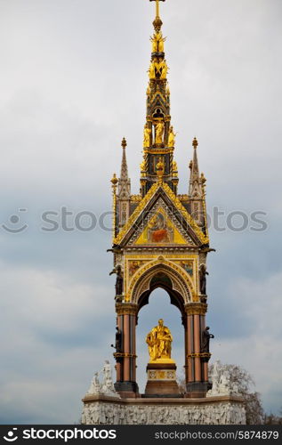 albert monument in london england kingdome and old construction