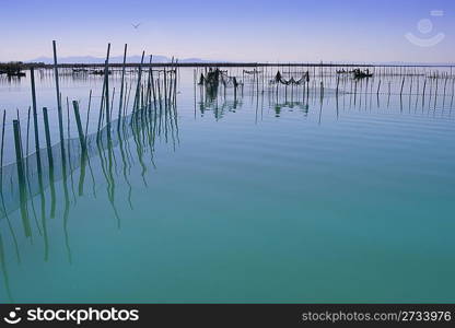 Albufera Valencia lake wetlands mediterranean Spain fishermen tackle