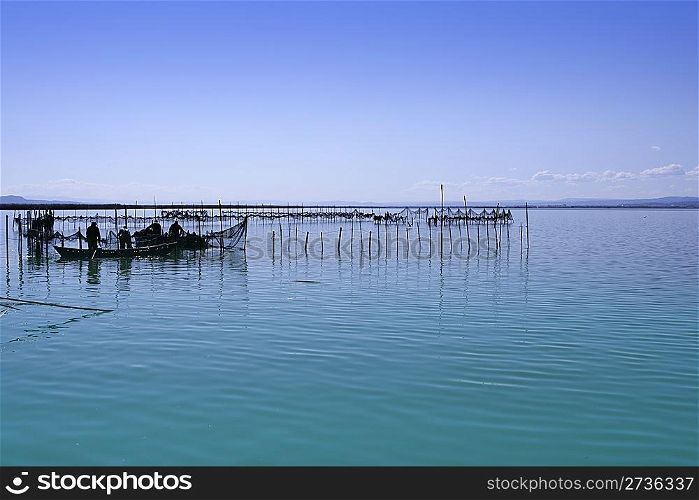 Albufera Valencia lake wetlands mediterranean Spain fishermen tackle