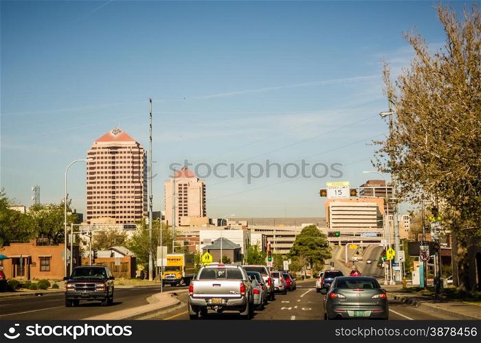 albuquerque new mexico skyline of downtown. Albuquerque new mexico skyline of downtown