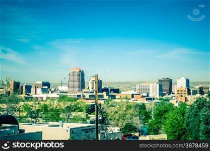 albuquerque new mexico skyline of downtown. Albuquerque new mexico skyline of downtown
