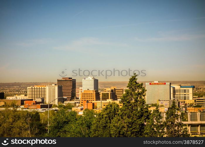 albuquerque new mexico skyline of downtown. Albuquerque new mexico skyline of downtown