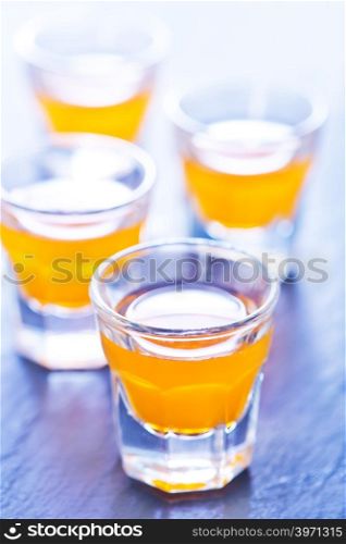 alcogol drink with vodka and juice in glass