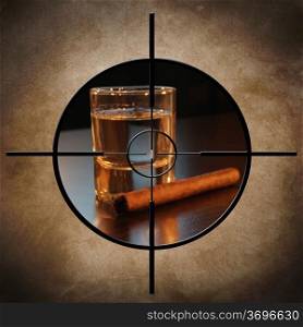 Alcohol and cigar target