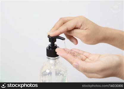 Alcohol gel to wash your hands and clean to prevent Covid-19 Virus