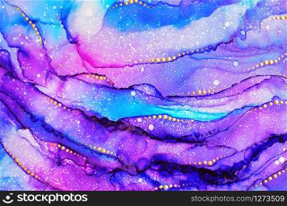 Alcohol ink abstract background, macro photo