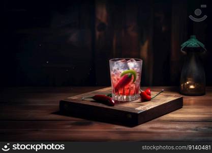 Alcoholic drink Illustration Generative AI
