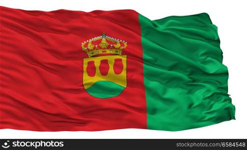 Alcorcon City Flag, Country Spain, Isolated On White Background. Alcorcon City Flag, Spain, Isolated On White Background