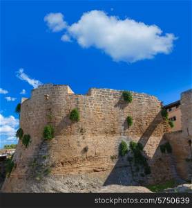 Alcudia Old Town fortress wall in Majorca Mallorca Balearic island of Spain