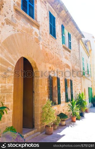 Alcudia Old Town in Majorca Mallorca Balearic island of Spain