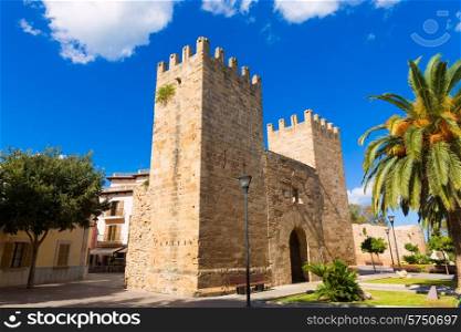 Alcudia Old Town in Majorca Porta des Moll Mallorca Balearic island of Spain