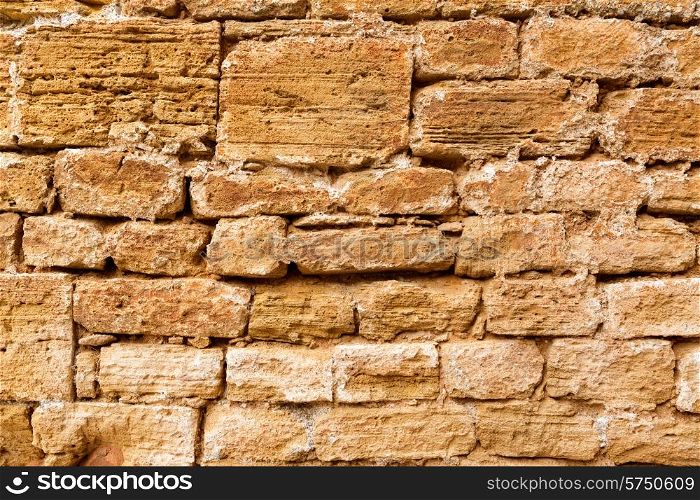 Alcudia Old Town masonry wall texture Mallorca Balearic island of Spain