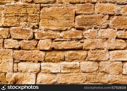 Alcudia Old Town masonry wall texture Mallorca Balearic island of Spain