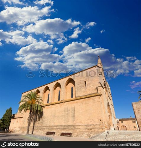 Alcudia Old Town Sant Jaume church in Majorca Mallorca Balearic island of Spain