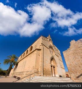 Alcudia Old Town Sant Jaume church in Majorca Mallorca Balearic island of Spain