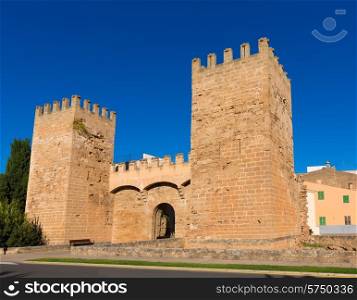 Alcudia Porta de Mallorca in Old town at Majorca Balearic islands of Spain