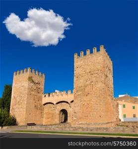 Alcudia Porta de Mallorca in Old town at Majorca Balearic islands of Spain