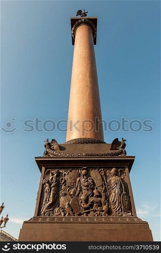 Alexander Column, Winter Palace, State Hermitage Museum, Palace Square, St. Petersburg, Russia