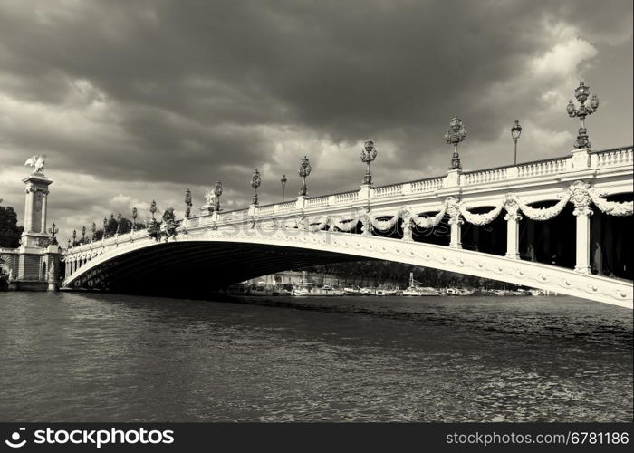 Alexander III bridge, Paris, Ile de France, France