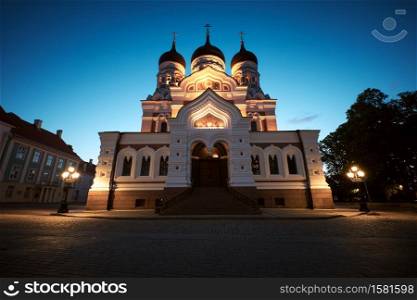 Alexander Nevsky Cathedral, An Russian Orthodox Church Located in Tallinn Old Town, Estonia