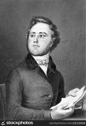 Alexandre Auguste Ledru-Rollin (1807-1874) on engraving from 1859. French politician. Engraved by unknown artist and published in Meyers Konversations-Lexikon, Germany,1859.