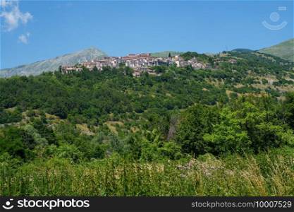 Alfedena, old town at Abruzzo National Park at summer