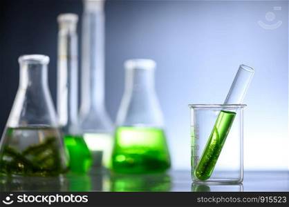 algae research in laboratories, biotechnology science concept