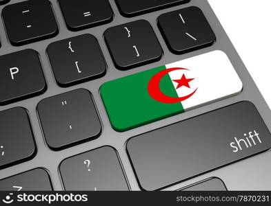 Algeria keyboard image with hi-res rendered artwork that could be used for any graphic design.. Algeria