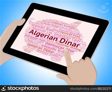 Algerian Dinar Showing Currency Exchange And Dzd