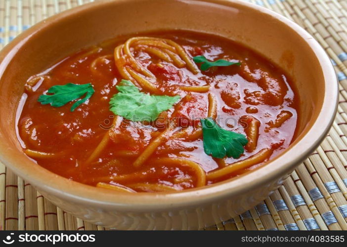 Algerian tomato soup Chorba bil Matisha