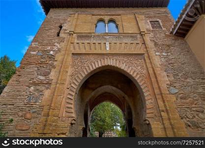 Alhambra arch Puerta del vino in Granada of Spain Wine muslim Door