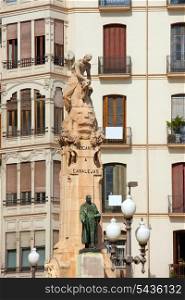 Alicante Explanada de Espana Jose Canalejas monument of Vicente Banuls