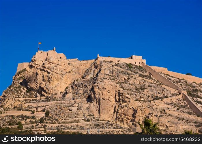 Alicante Santa Barbara castle in Mediterranean spain Valencian Community