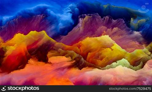 Alien Atmosphere. Impossible Planet series. Visually attractive backdrop made of vibrant flow of hues and gradients suitable in layouts on art, creativity and design