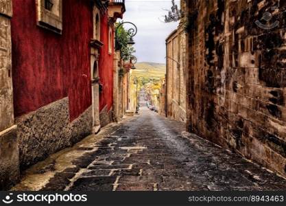 alley road sicily italy downtown