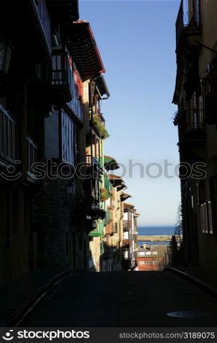 Alleyway through a town, Spain