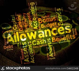 Allowances Word Meaning Pay Text And Allowed